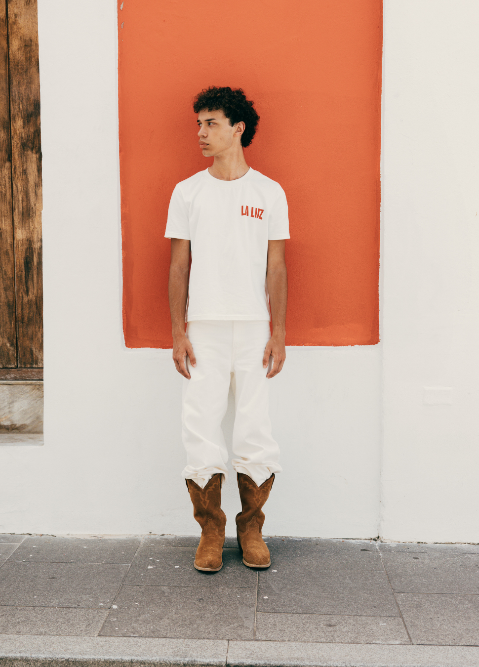 El plátano Crop Tee - White
