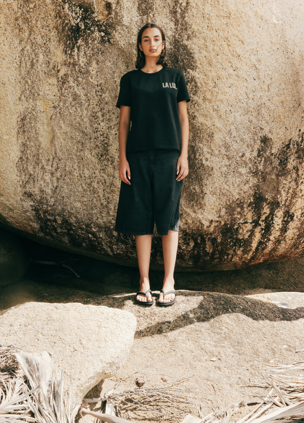 La Luz Crop Tee - Black
