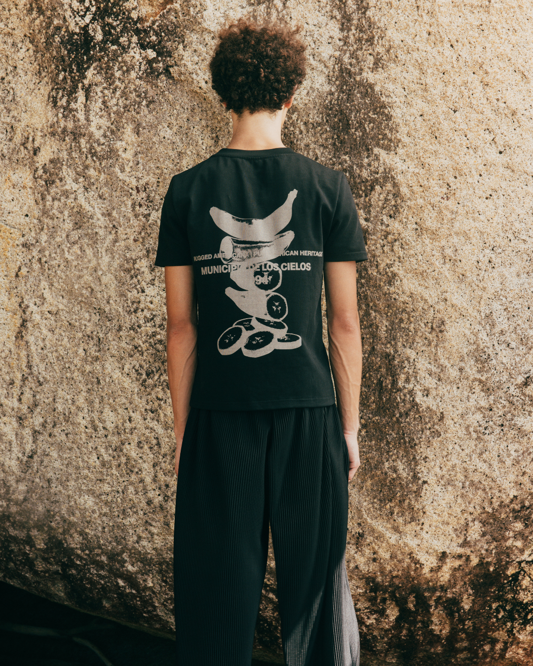 El plátano Crop Tee - Black